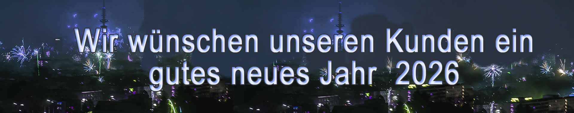 Das Lagerhaus Klook in Hamburg wünscht allen Kunden ein gute Neues Jahr 2026